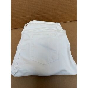 Ann Mashburn Hi-Rise Ankle Crop White Denim Jeans Skinny Size 31 Leg Open 7.25"